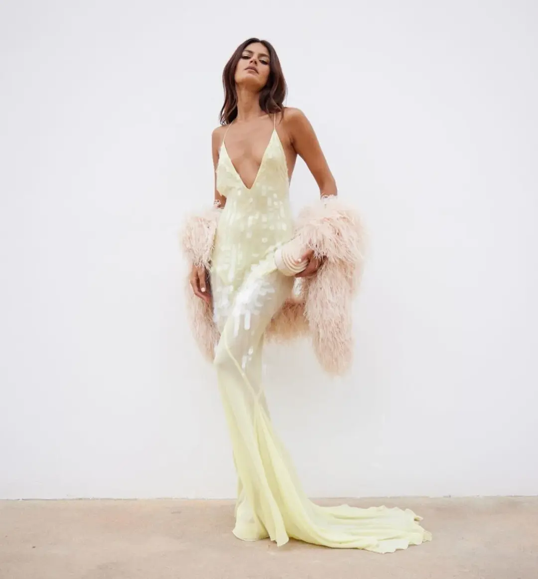 Rat & Boa Asteria Dress Yellow Size XS for rent on The Volte - main image