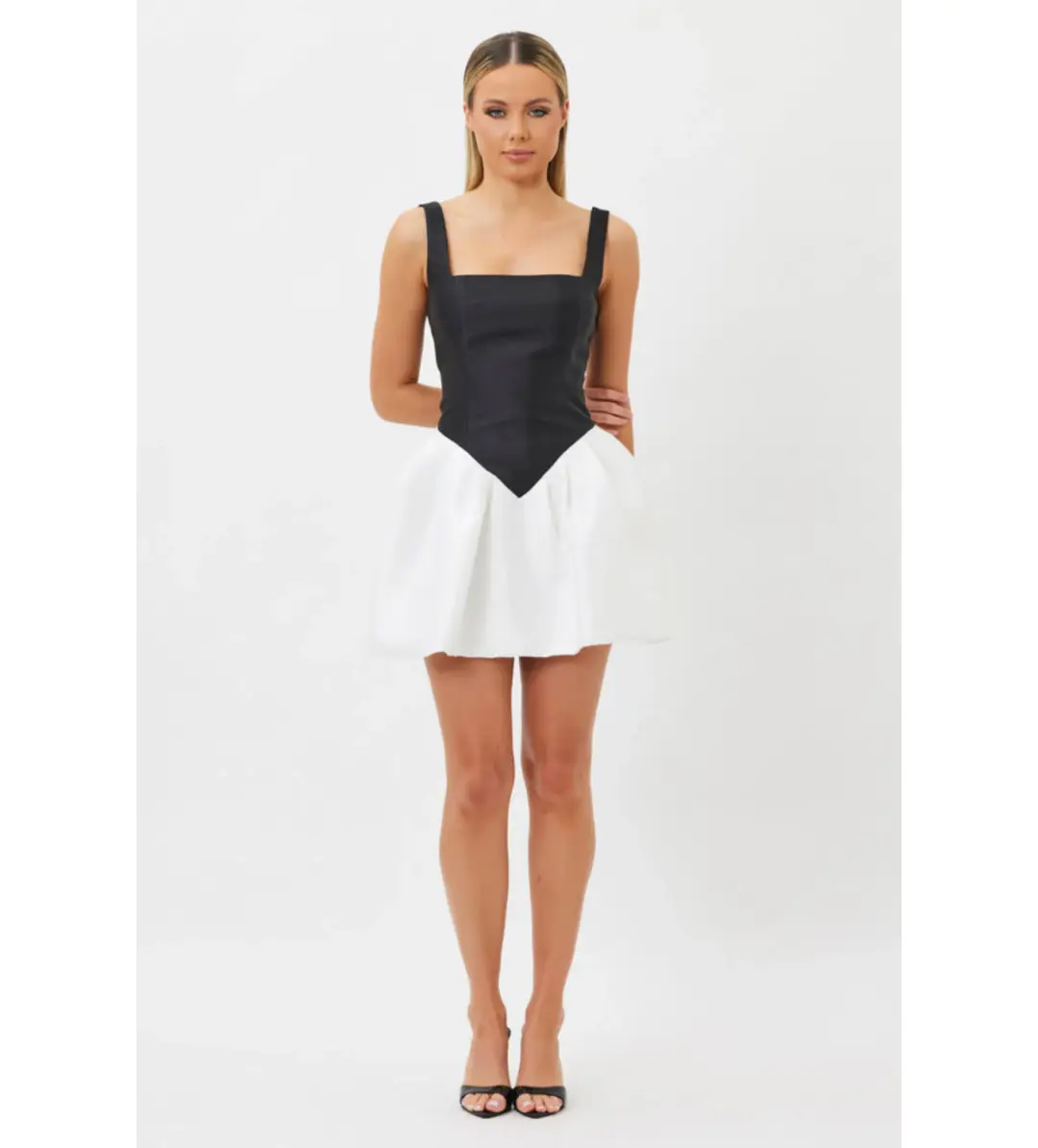 Bianca & Bridgett Alba Mini Dress Black/White Size 12  for rent on The Volte - main image