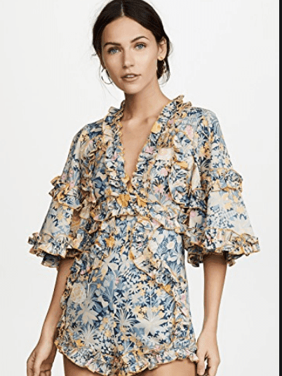Alice Mccall 'Choose Me Romper' Blue Floral Sz 8 - Image 2