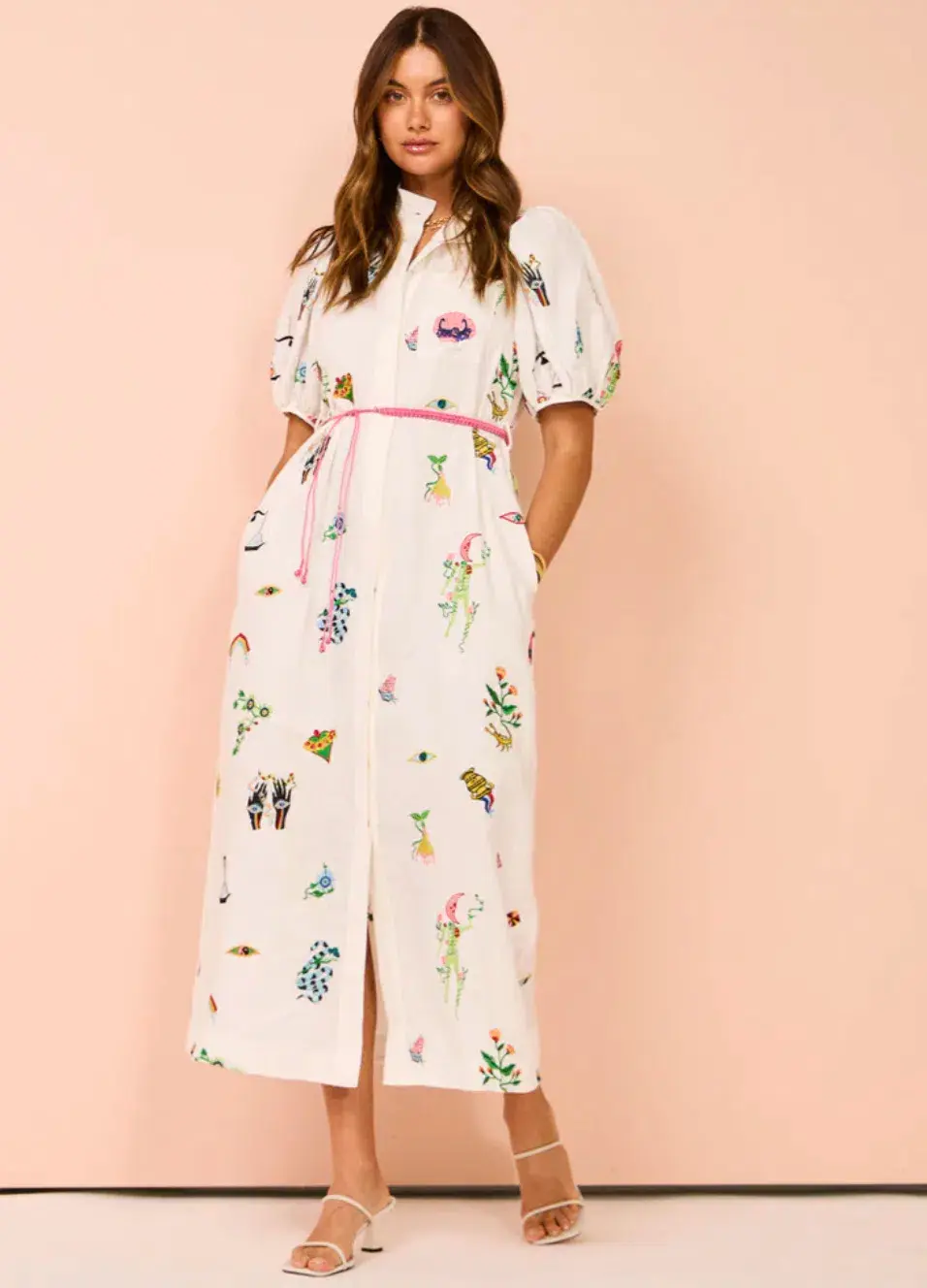 Alemais Atticus Shirt Dress Print Size 10 - Image 4
