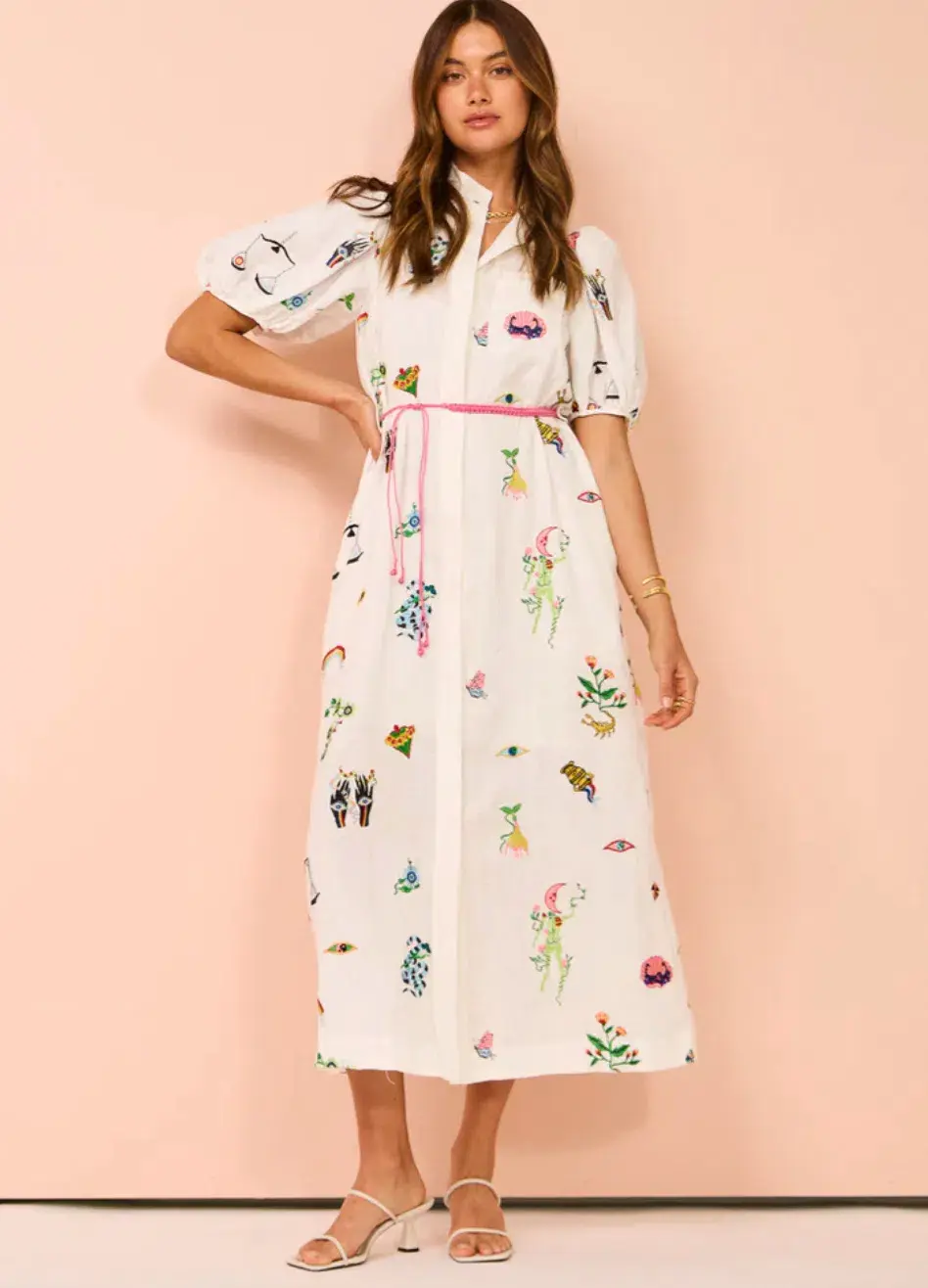 Alemais Atticus Shirt Dress Print Size 10 - Image 2
