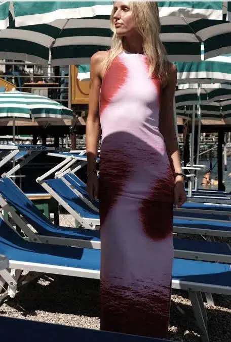 With Harper Lu Isola Ocean Racer Dress Pink/Cherry Print Size M / 10 - Image 8