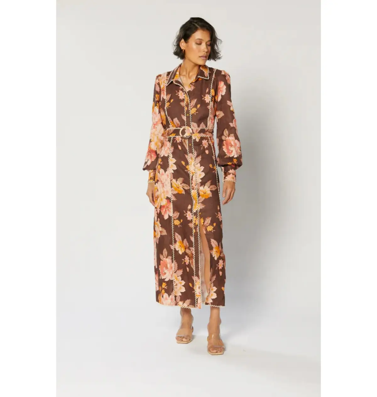 Winona Dahlia Button Maxi Dress Floral Size AU 12 - Image 1