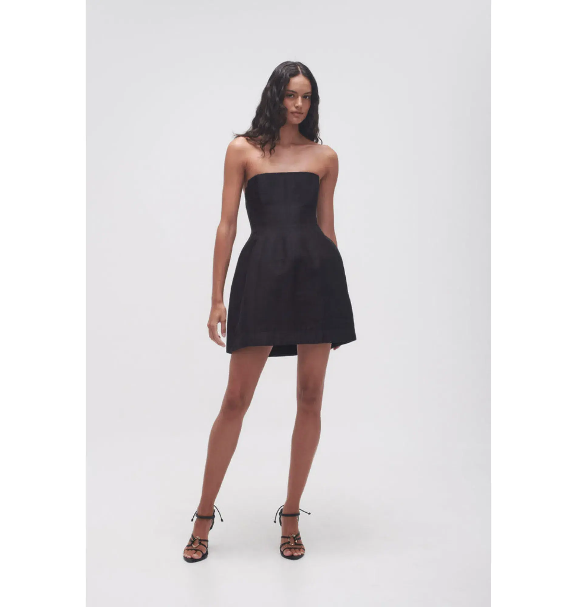Aje Baret Strapless Mini Dress in Black Size AU 10 - Image 2