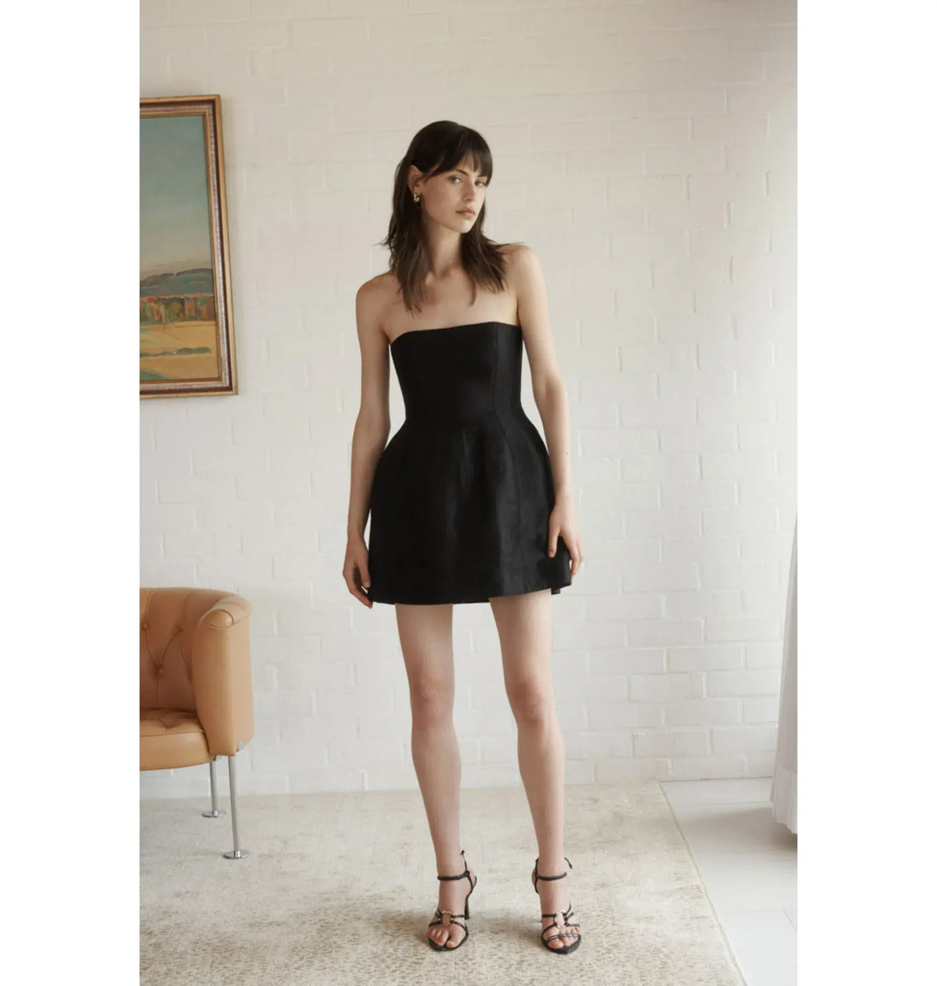 Aje Baret Strapless Mini Dress in Black Size AU 10 - Image 1