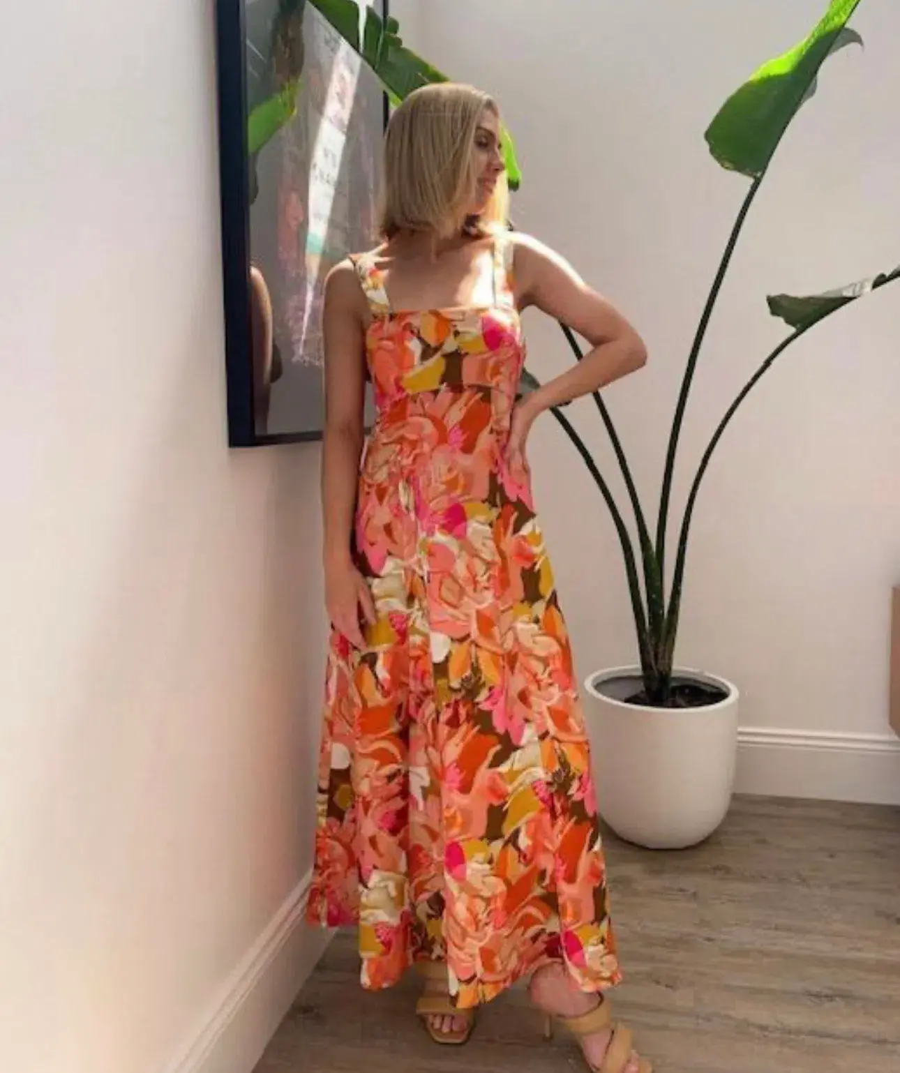 Acler Tate Dress Size 14 Pink Bouquet Maxi  - Image 6