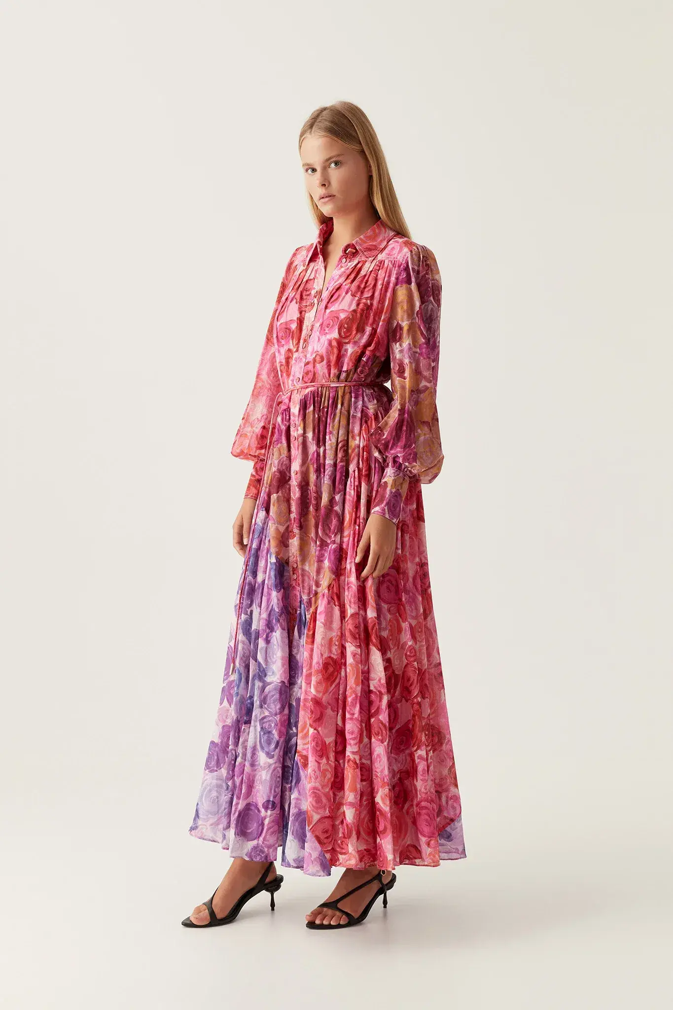 Aje Collisions Smock Maxi Dress Kaleidoscopic Rose Size AU 8 - Image 2