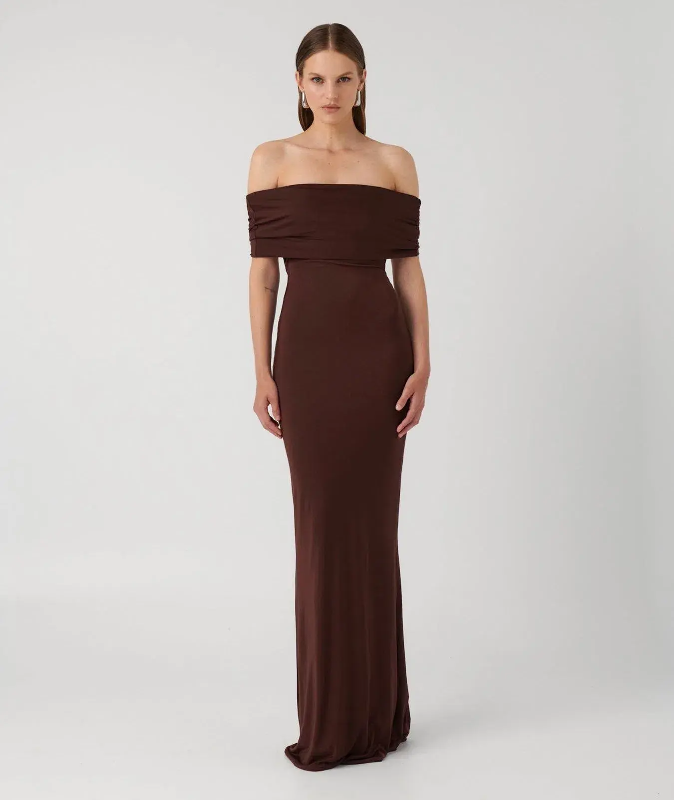Effie Kats Viela Gown Cocoa Brown Size M / AU 10 - Image 1