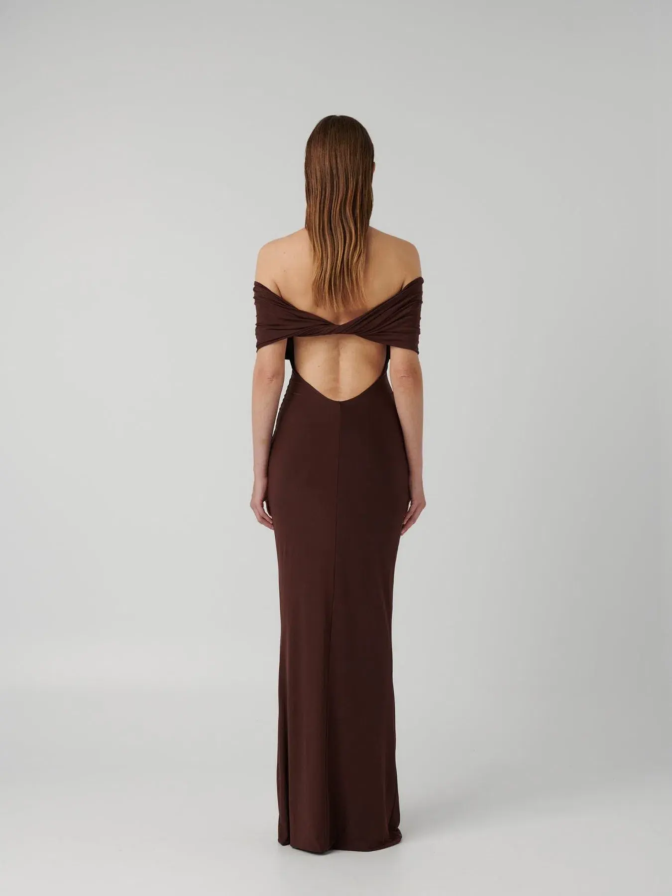 Effie Kats Viela Gown Cocoa Brown Size M / AU 10 - Image 3
