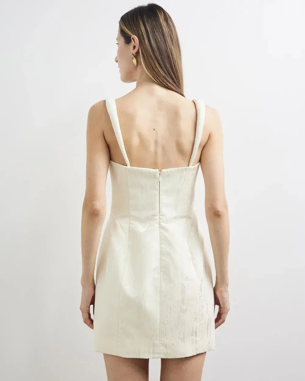 Camilla And Marc Malla Mini Dress Cream Size 8 - Image 3