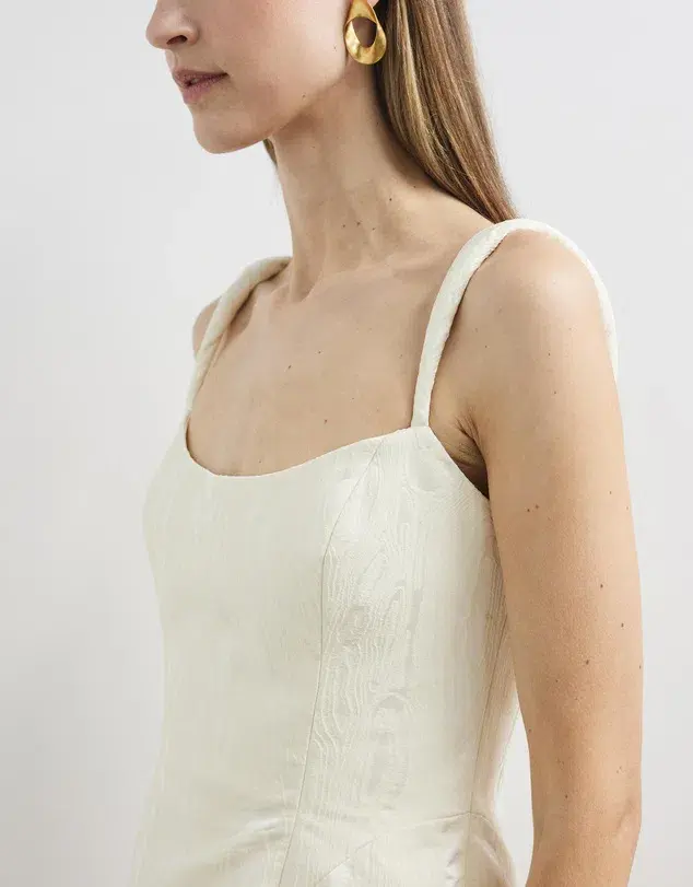 Camilla And Marc Malla Mini Dress Cream Size 8 - Image 4
