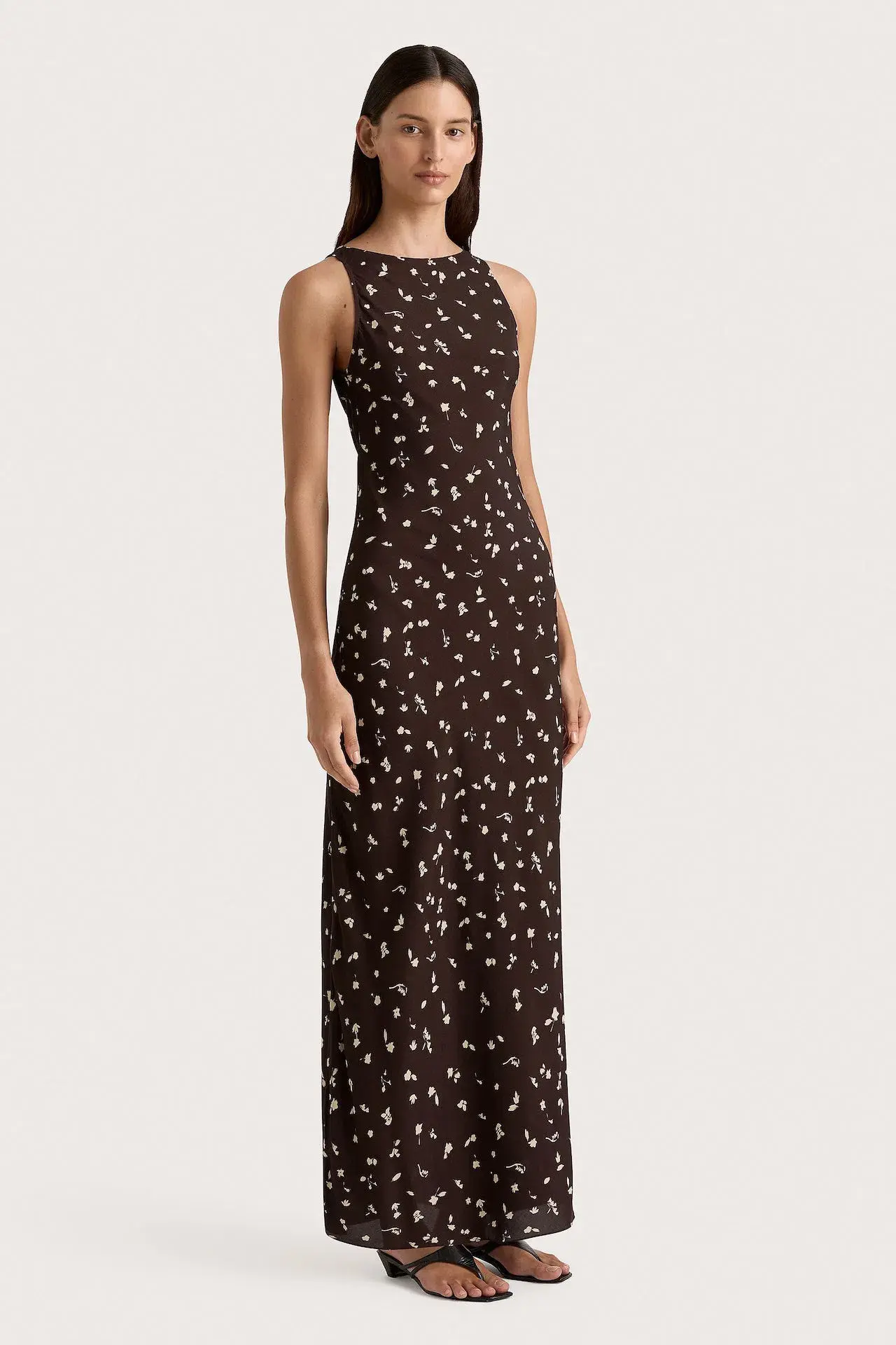 Faithfull the Brand Silya Dress Clover Brown Size 8 - Image 1
