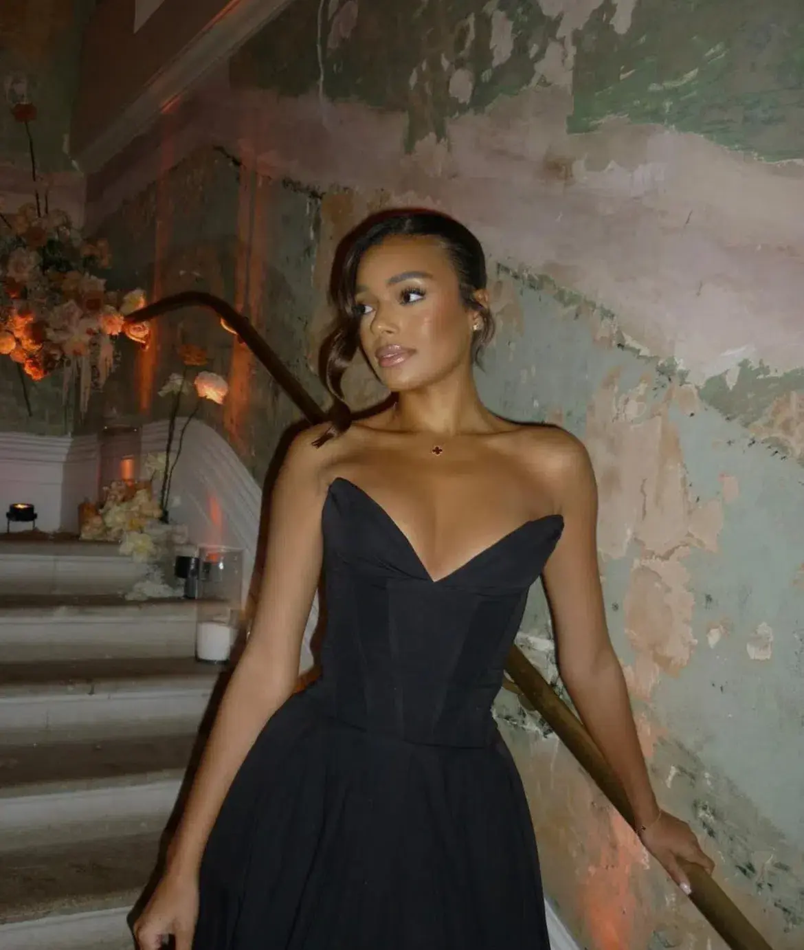 House of CB Lady Strapless Midi Dress Black Size XS / 6 AU - Image 4