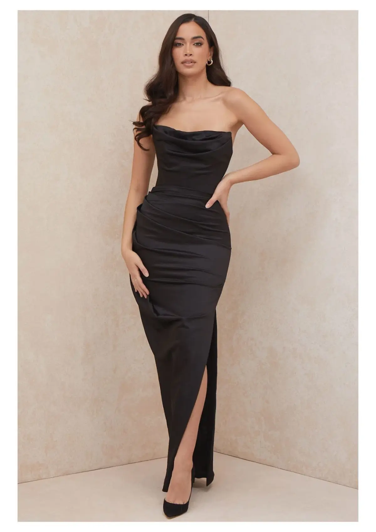 House of CB Adrienne Satin Strapless Corset Maxi Dress Size XL Regular Cup - Image 1