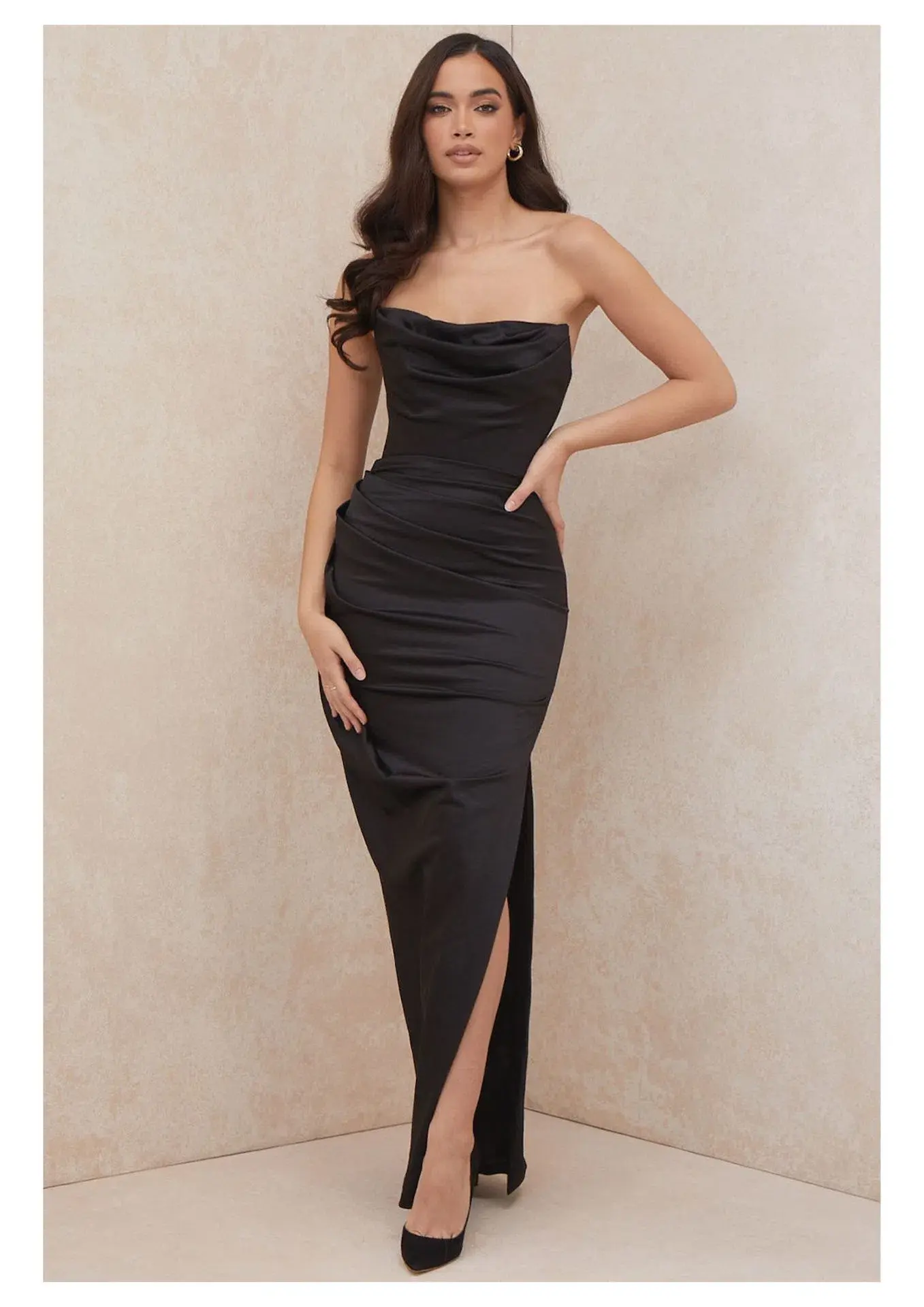 House of CB Adrienne Satin Strapless Corset Maxi Dress Size XL Regular Cup - Image 1