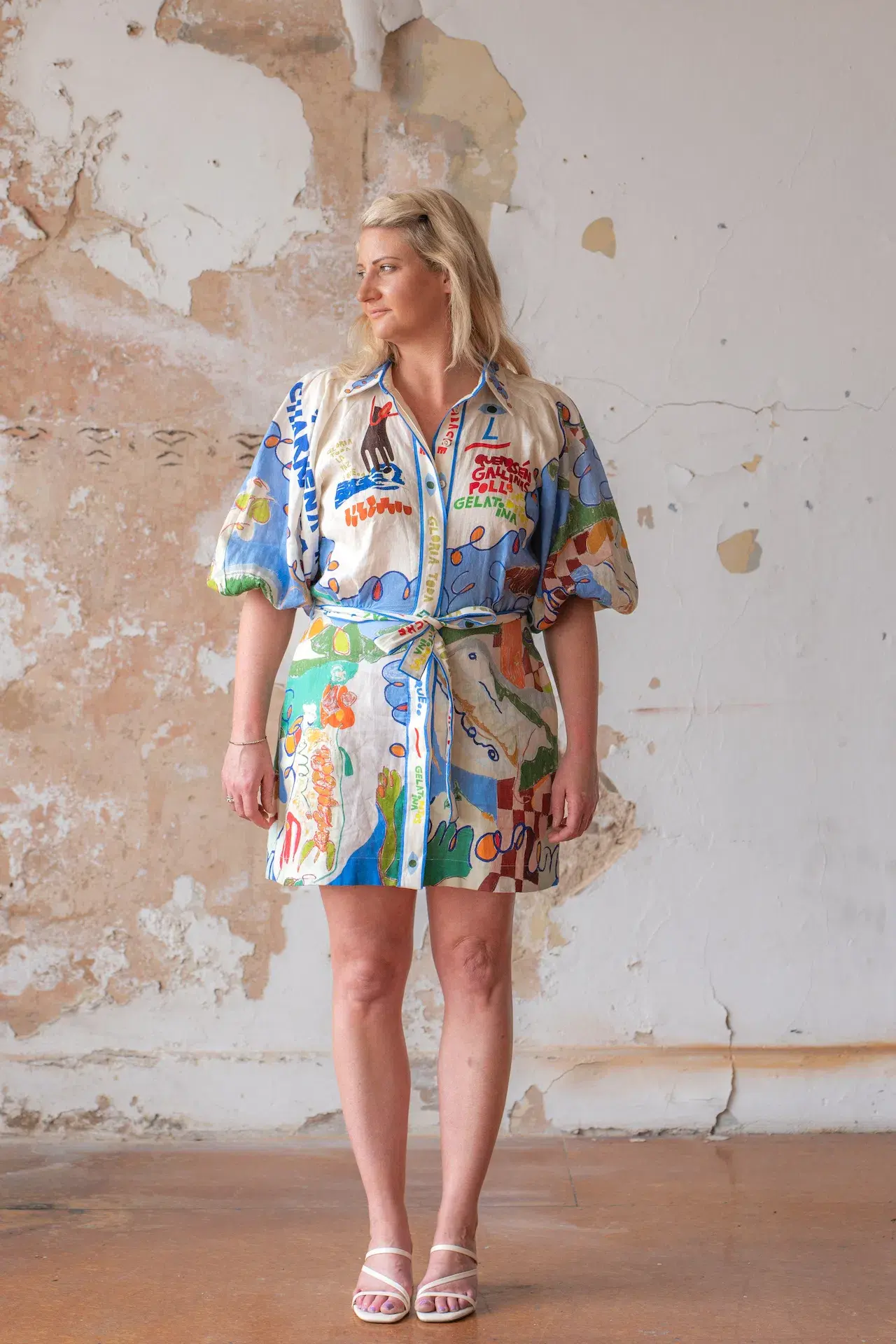 Alemais Nadia Mini Shirtdress Multi Size 12  - Image 1