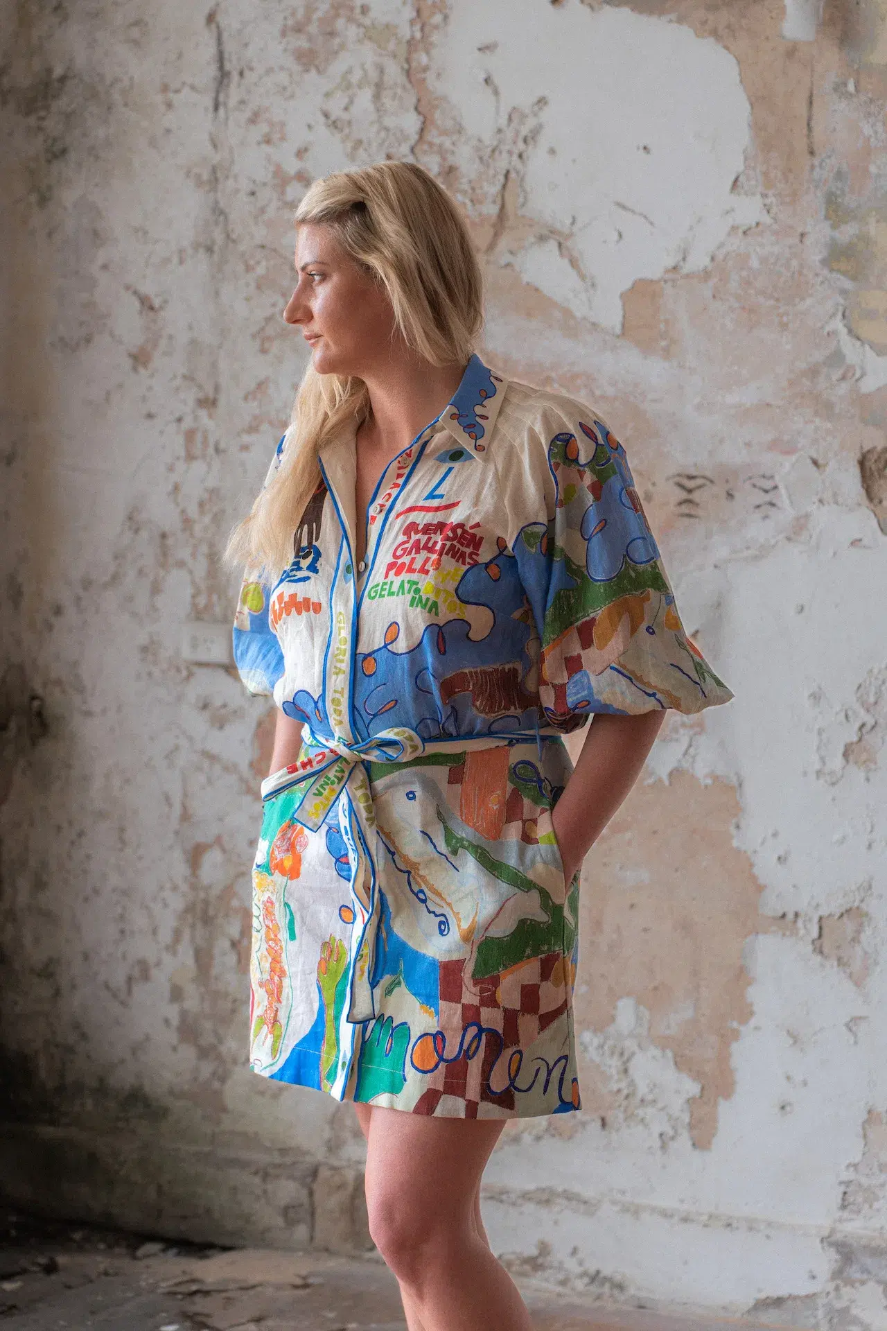 Alemais Nadia Mini Shirtdress Multi Size 12  - Image 3