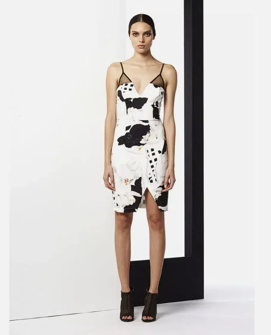 Shona Joy The Divided Cocktail Mini Dress Floral Size AU 8  - Image 1