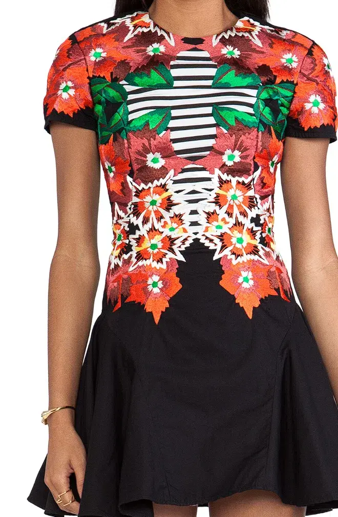 Alice McCall Earls Court Flare Skirt Mini Dress Multi Size 8 - Image 4