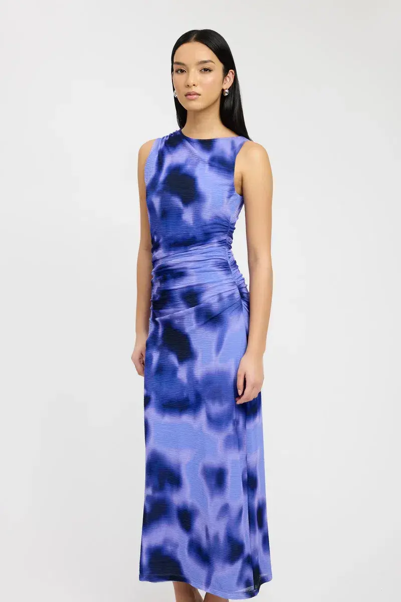 Kookai Poppy Purple Print Maxi Dress Poppy Size 8 - Image 2