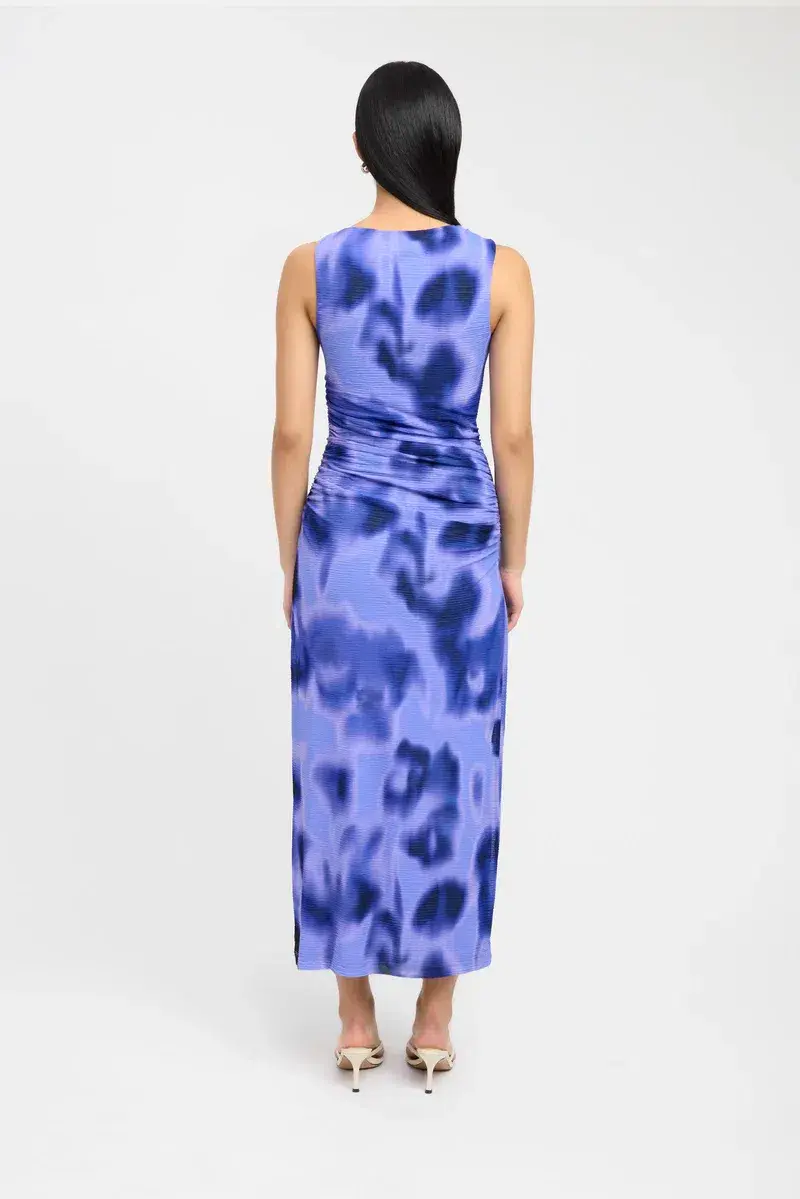 Kookai Poppy Purple Print Maxi Dress Poppy Size 8 - Image 3