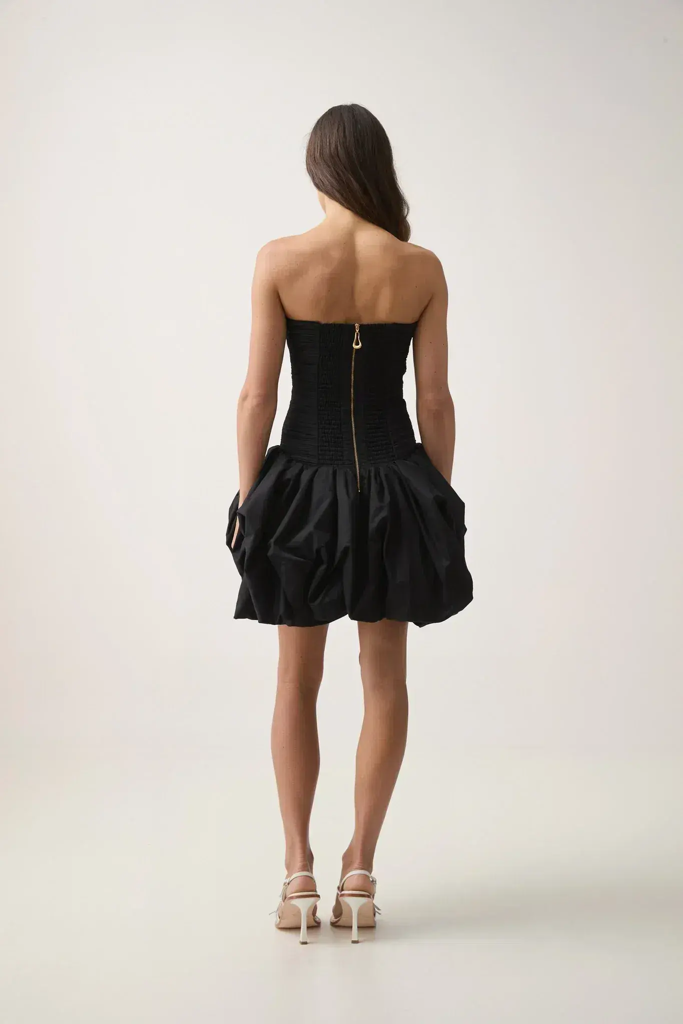 Aje Violette Bubble Hem Mini Dress in Black Size 10 - Image 3