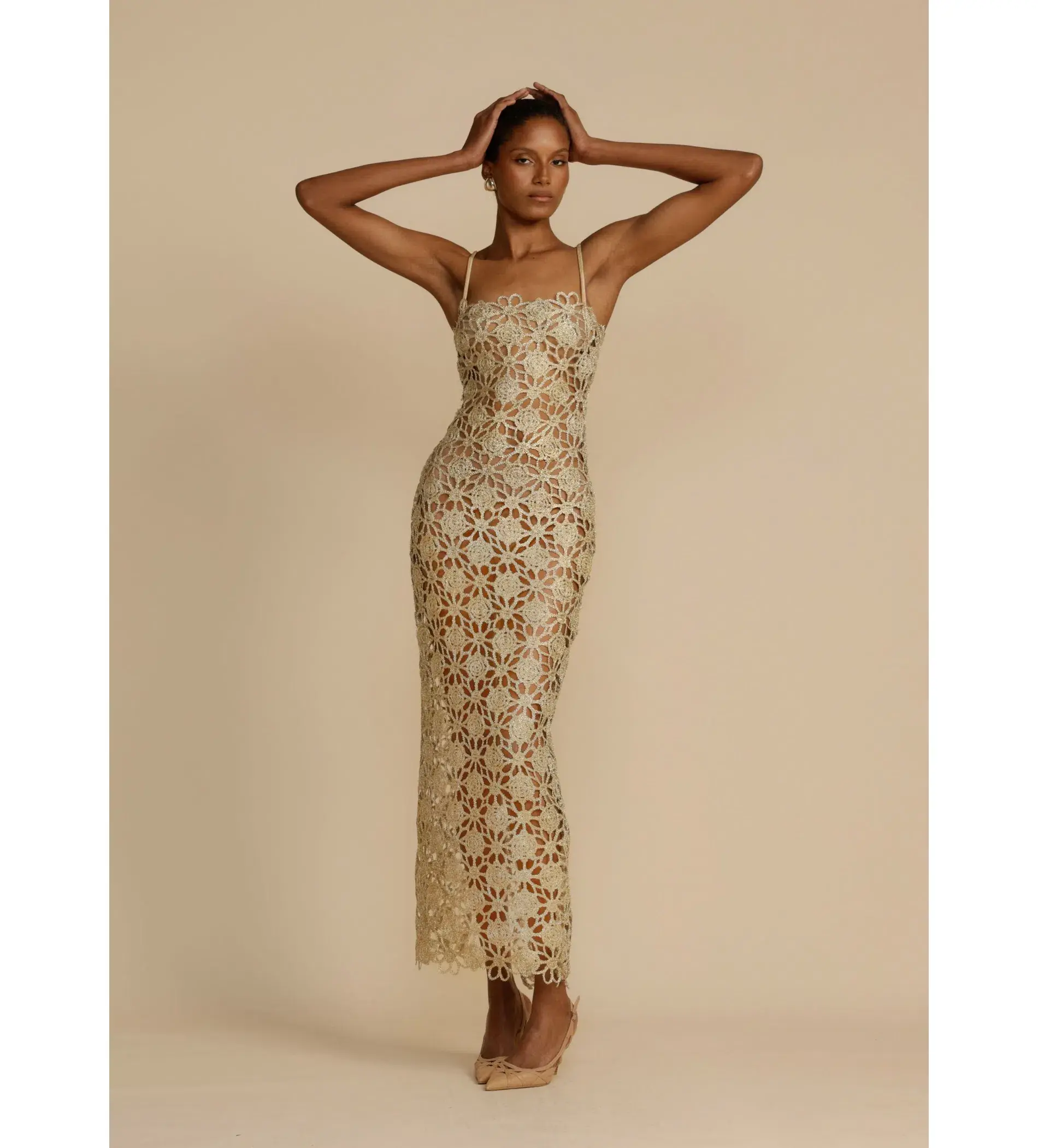 Arcina Ori Kendra Dress Gold Size 6  - Image 1