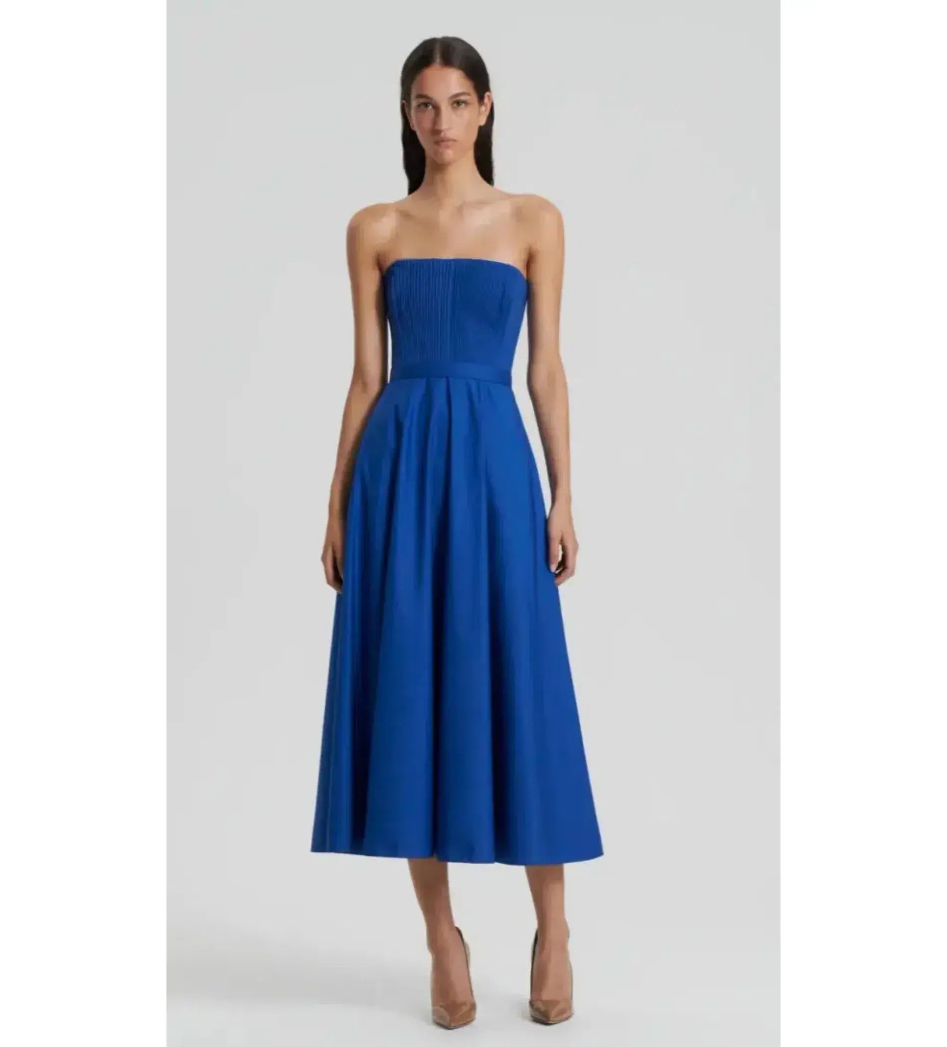 Scanlan Theodore Parachute Bustier Dress Blue Size 8 - Image 1
