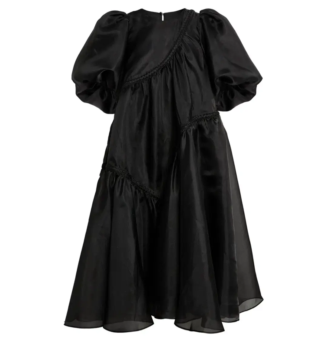 Aje Riviera Braided Midi Dress Black Size 6 for rent on The Volte - main image