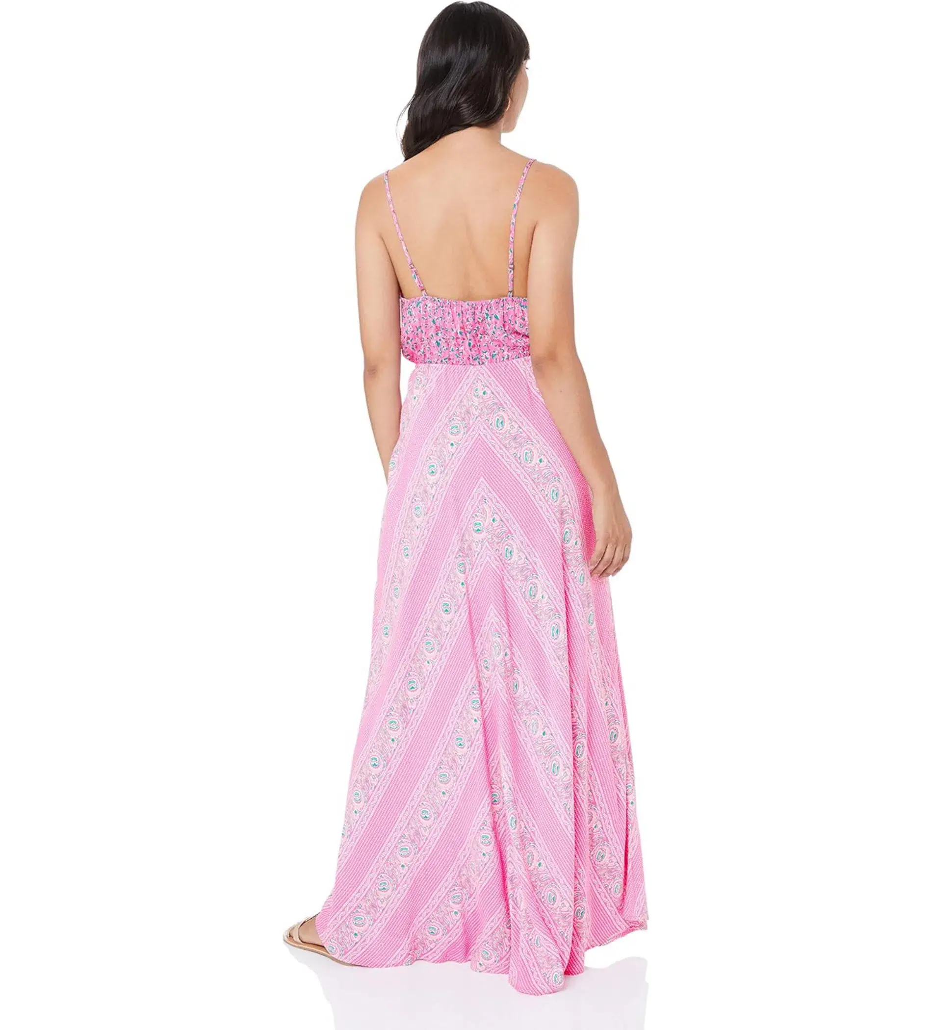 Tigerlilly Malia Pink Patchwork Maxi Dress Pink  Size 14  - Image 2