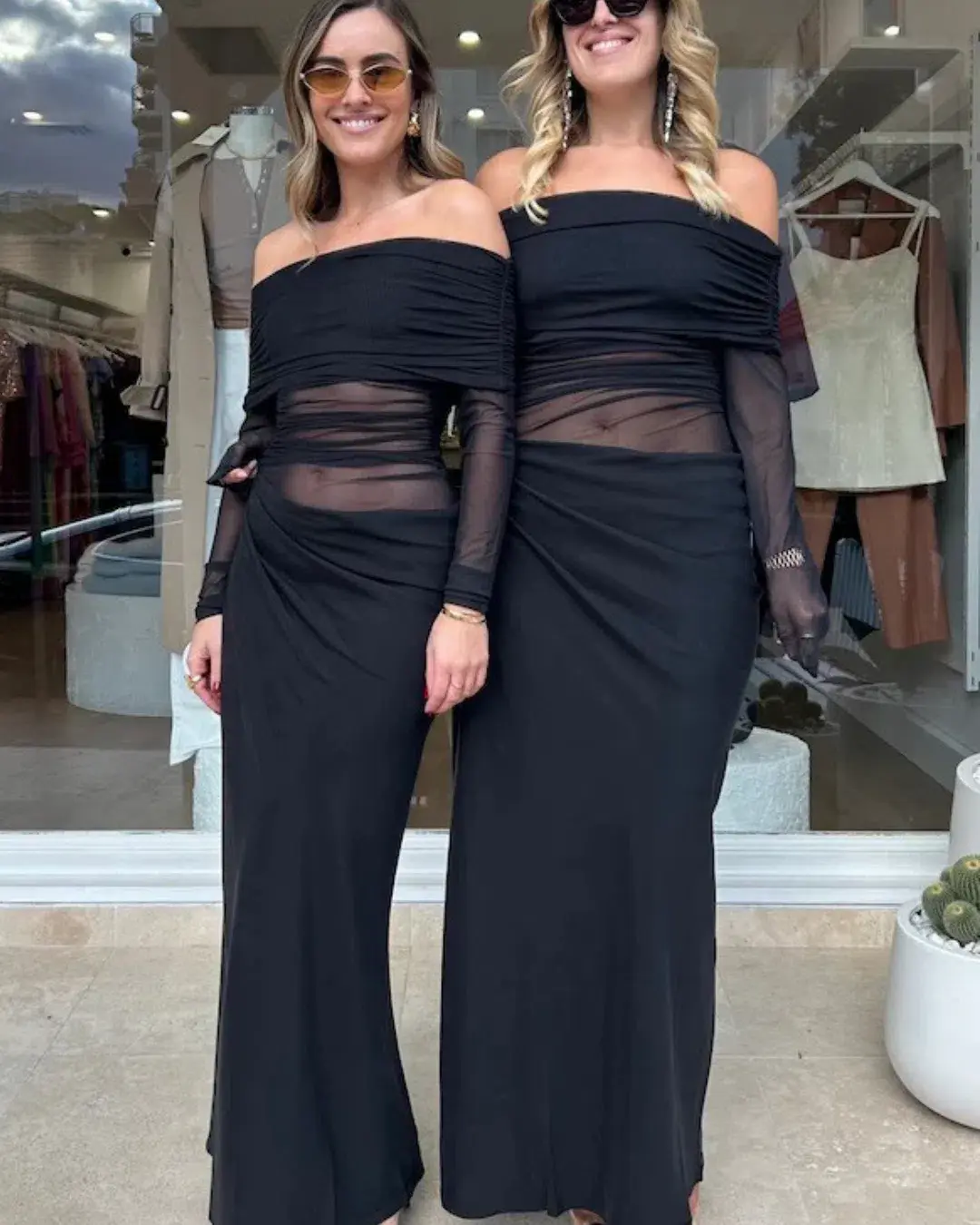 Benni Yasmin Off-Shoulder Maxi Dress Black Size 8  - Image 5