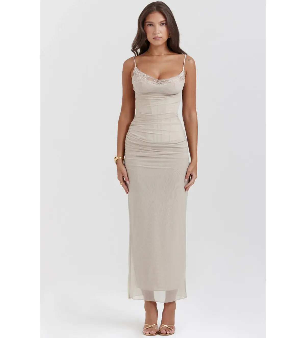 House of CB Nalini Dress Sand  Size Medium/10 AU - Image 1
