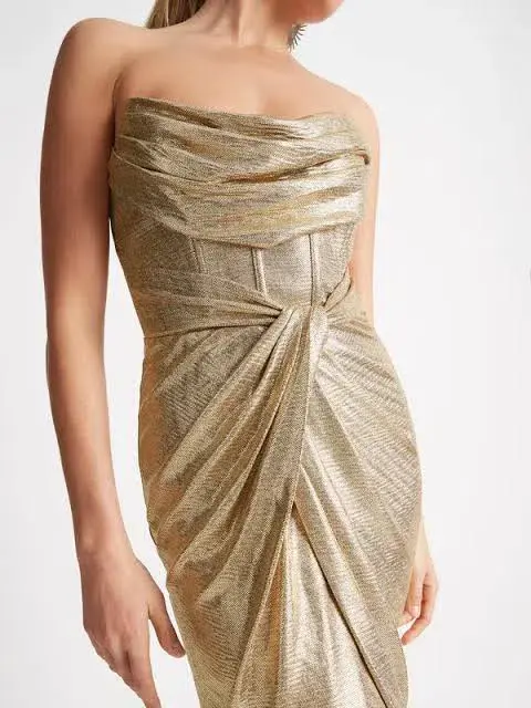 Sheike Cosmopolitan Dress in Gold Size 14  - Image 2
