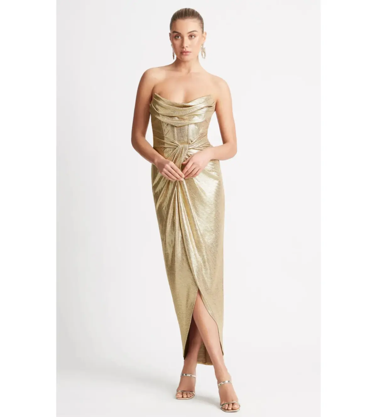 Sheike Cosmopolitan Dress in Gold Size 14  - Image 1