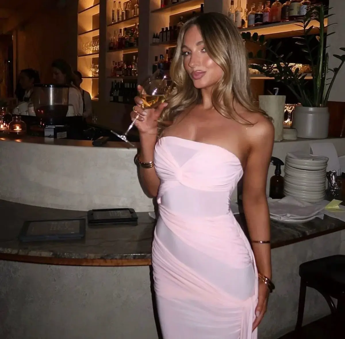 Natalie Rolt Miranda Gown Pink Size 8 - Image 1