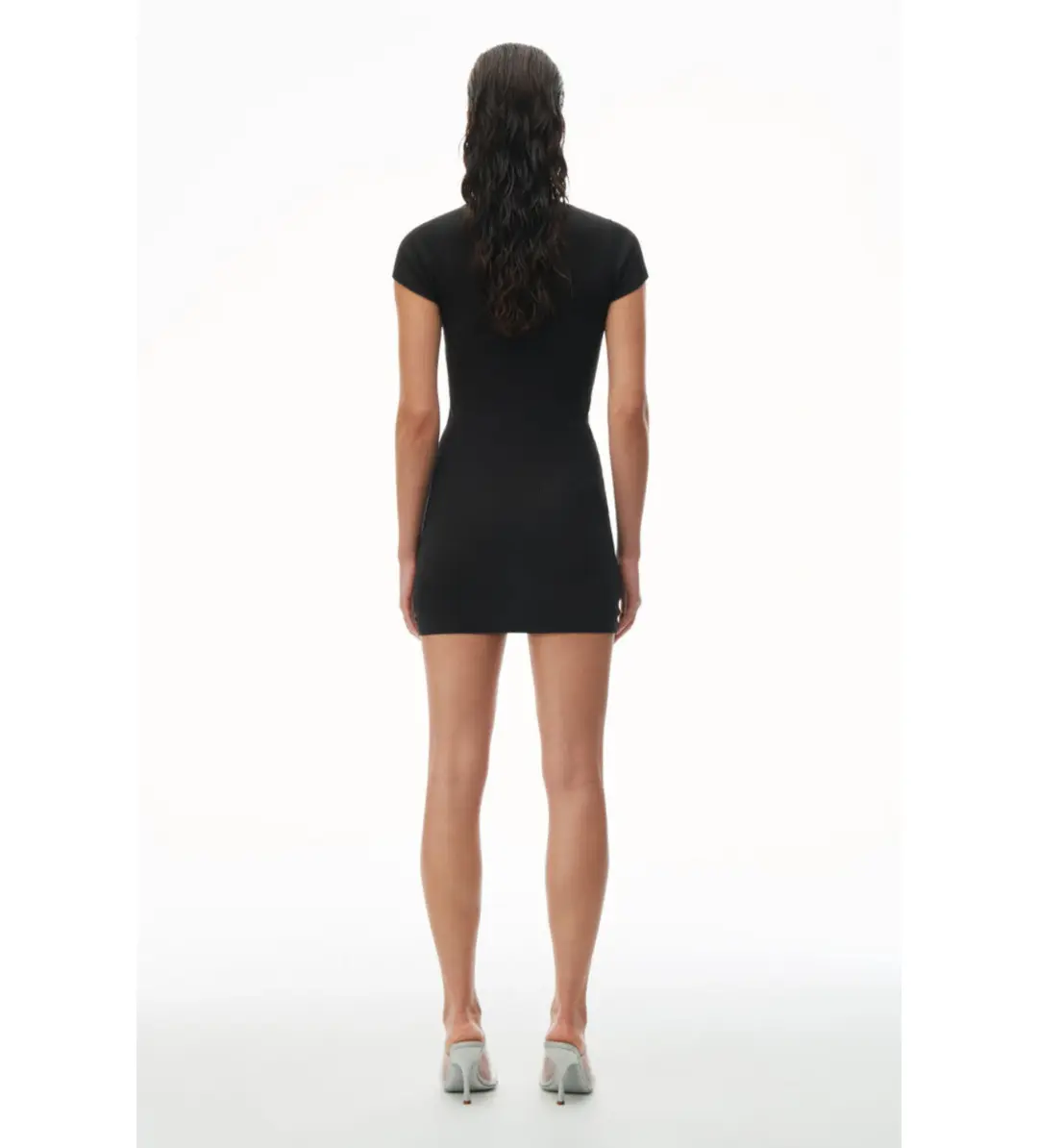 Alexander Wang Crewneck Mini Dress Black Size 6 for rent on The Volte - main image