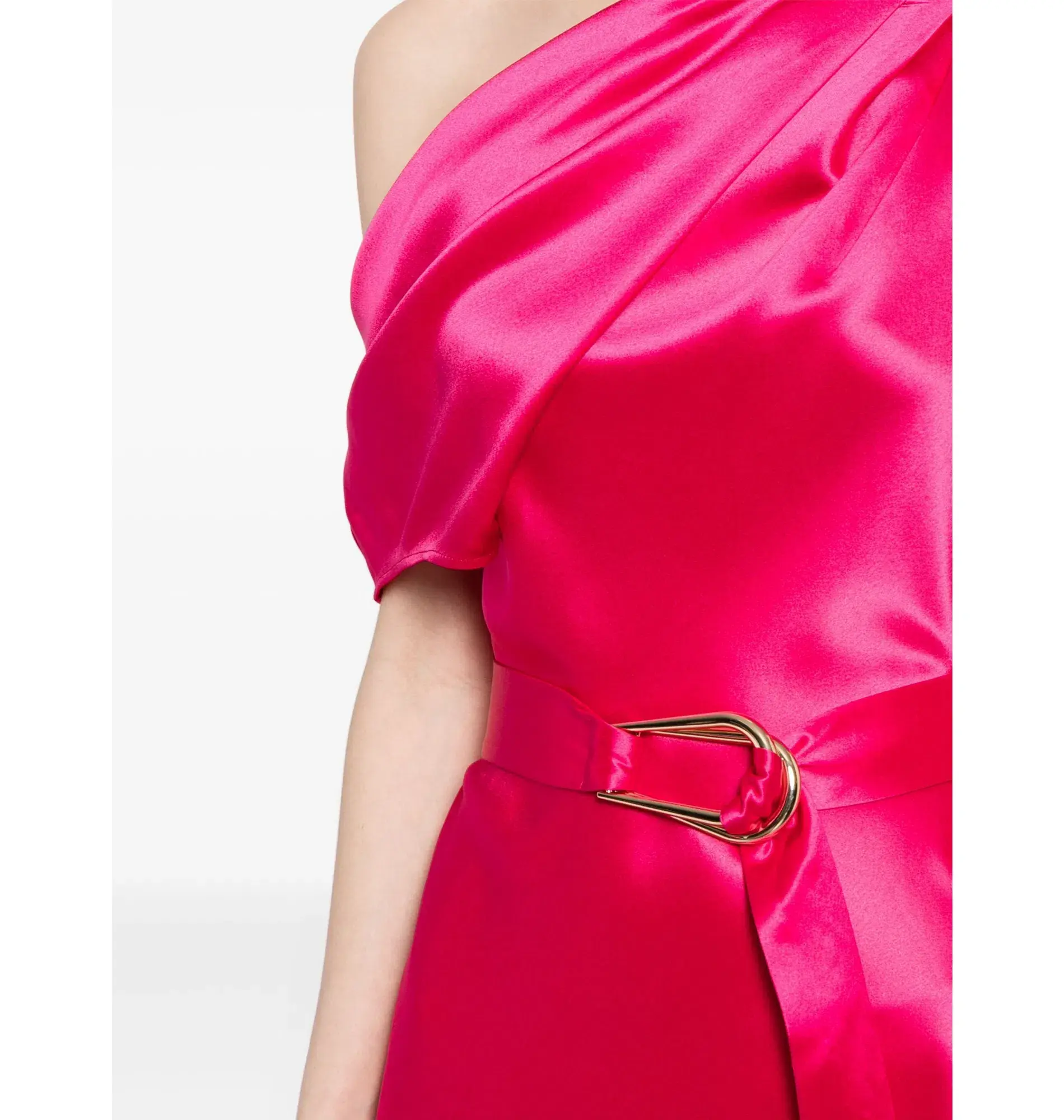 Acler Ellison Off Shoulder Dress Fuchsia Pink Size AU 10 - Image 2