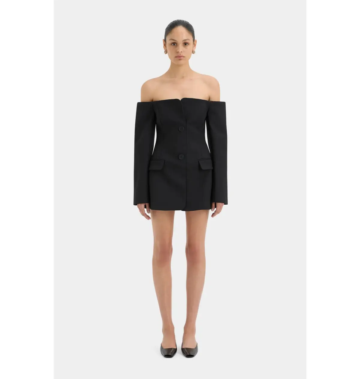 Sir The Label Sandrine Tailored Mini Dress Black Size 1 / AU 8 - Image 1