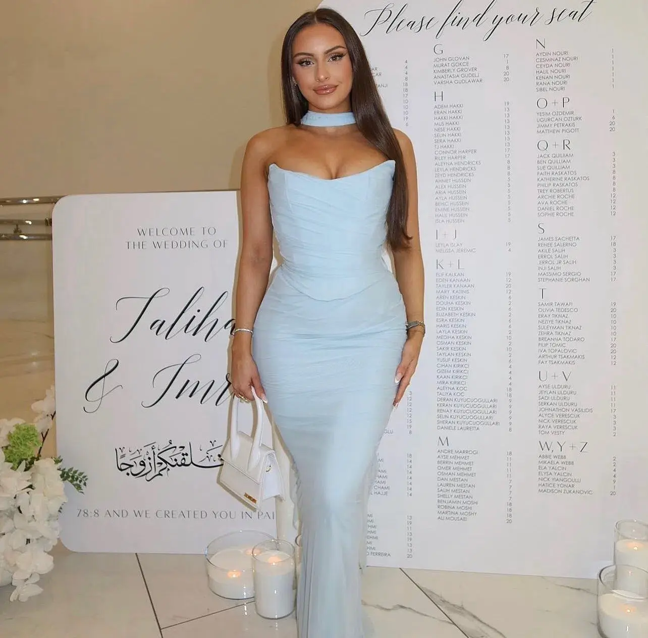 House Of CB Cassidy Fluted Maxi Dress Set Baby Blue Size AU 8 - Image 3