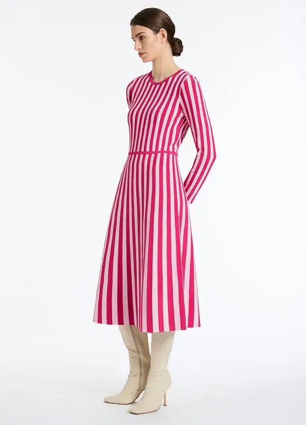 David Lawrence Elodie Knit Dress in Pink Size AU 10 - Image 2
