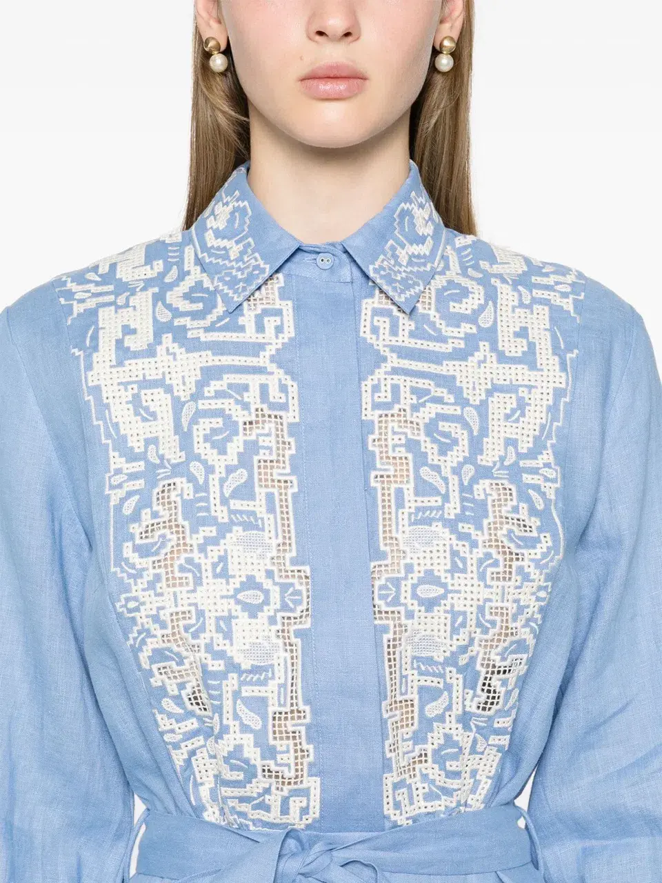 Alemais Arion Mini Dress Cornflower Blue Size AU 10  for rent on The Volte - main image