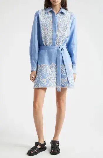Alemais Arion Mini Dress Cornflower Blue Size AU 10  - Image 17