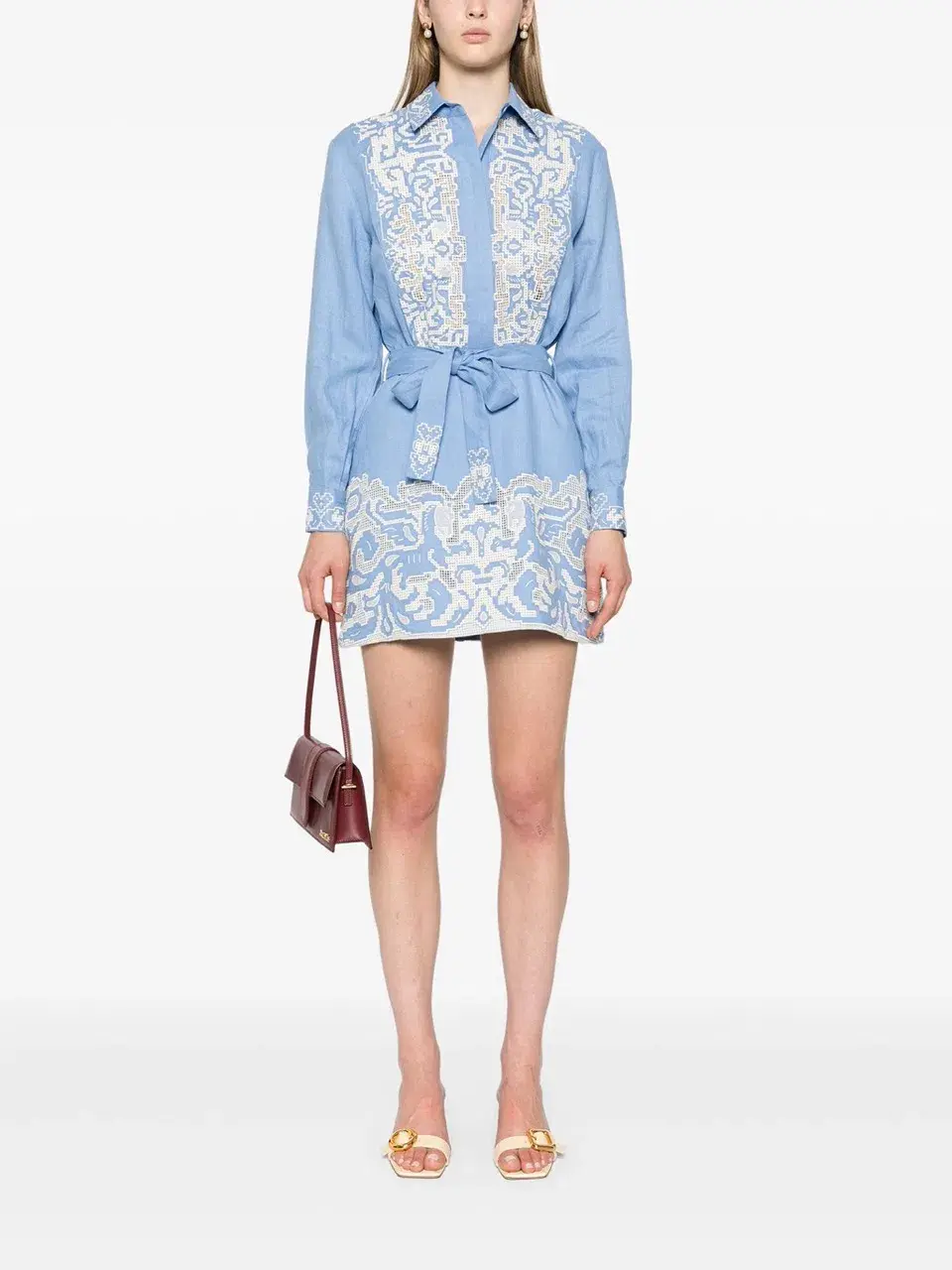 Alemais Arion Mini Dress Cornflower Blue Size AU 10  - Image 1