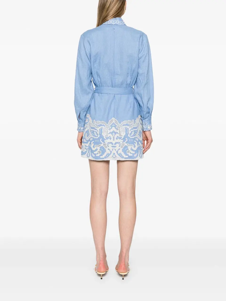 Alemais Arion Mini Dress Cornflower Blue Size AU 10  - Image 4