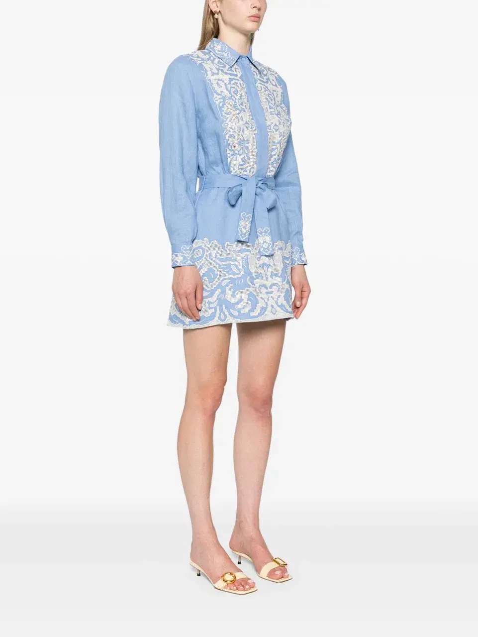 Alemais Arion Mini Dress Cornflower Blue Size AU 10  - Image 2