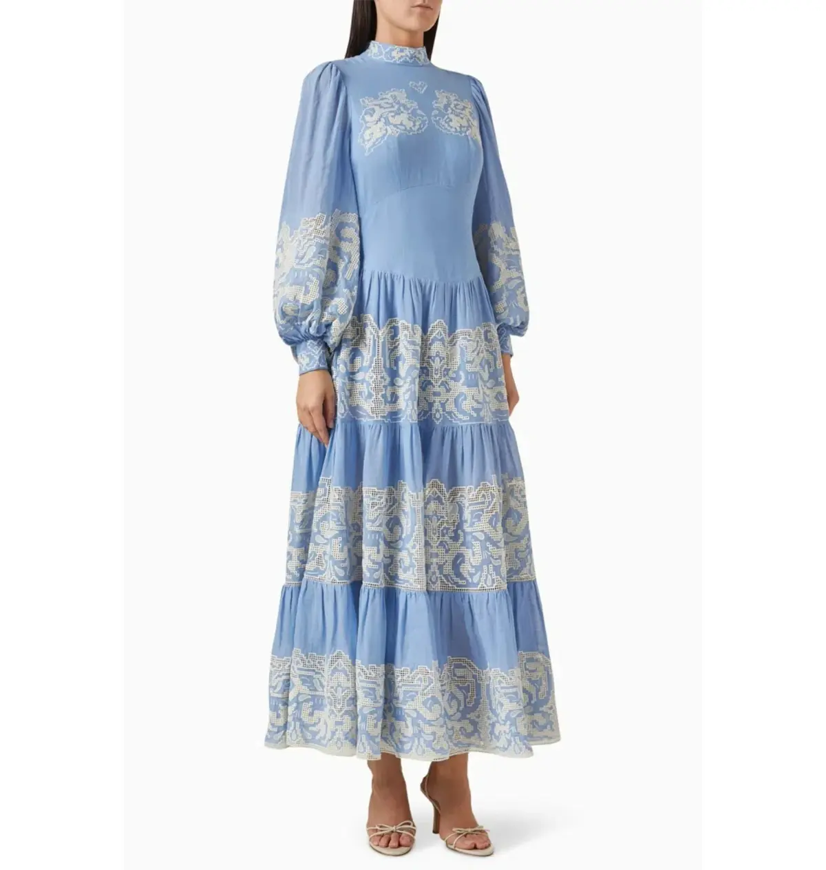Alemais Arion Midi Dress Cornflower Blue Size AU 8 - Image 2