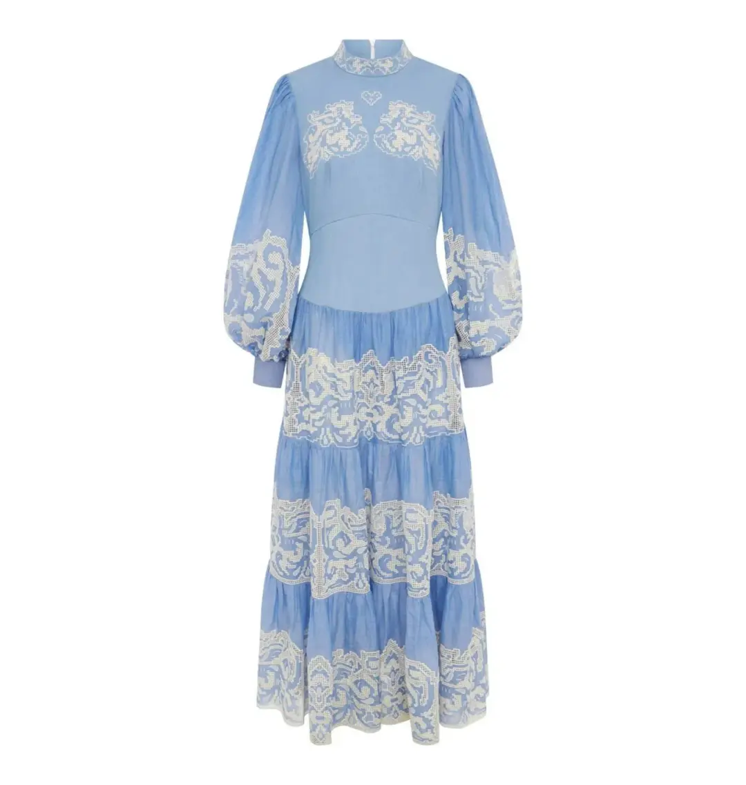 Alemais Arion Midi Dress Cornflower Blue Size AU 8 for rent on The Volte - main image