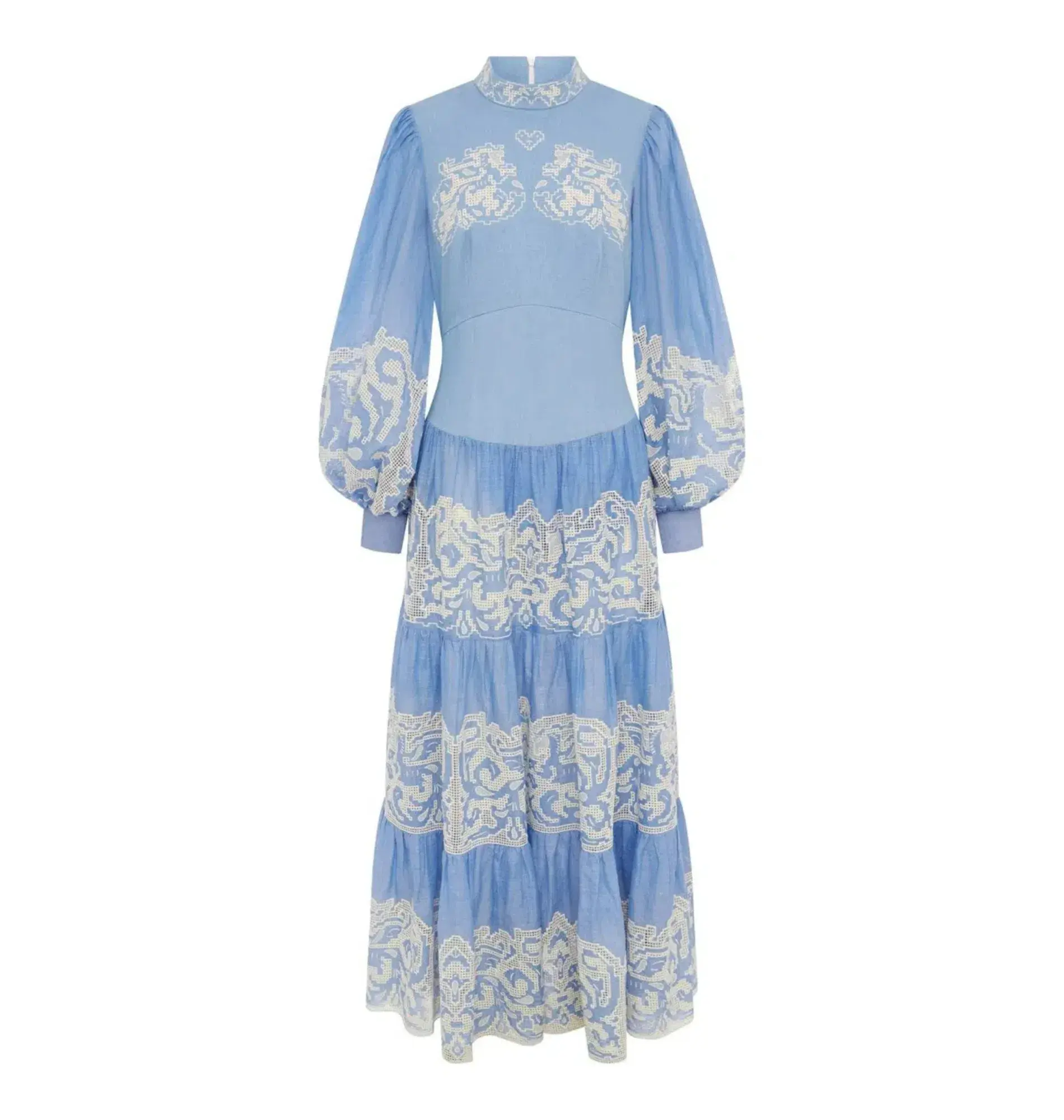 Alemais Arion Midi Dress Cornflower Blue Size AU 8 - Image 8
