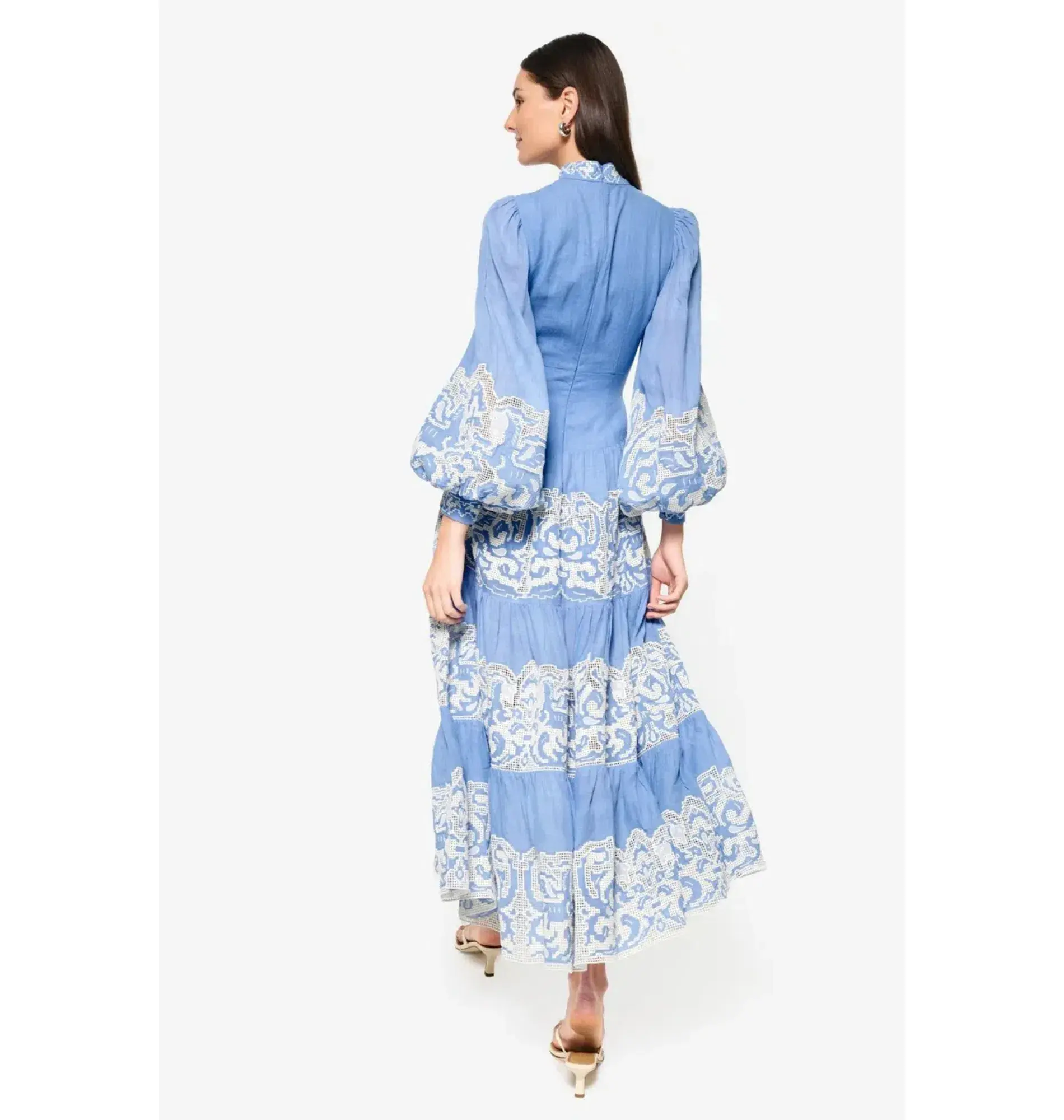 Alemais Arion Midi Dress Cornflower Blue Size AU 8 - Image 7