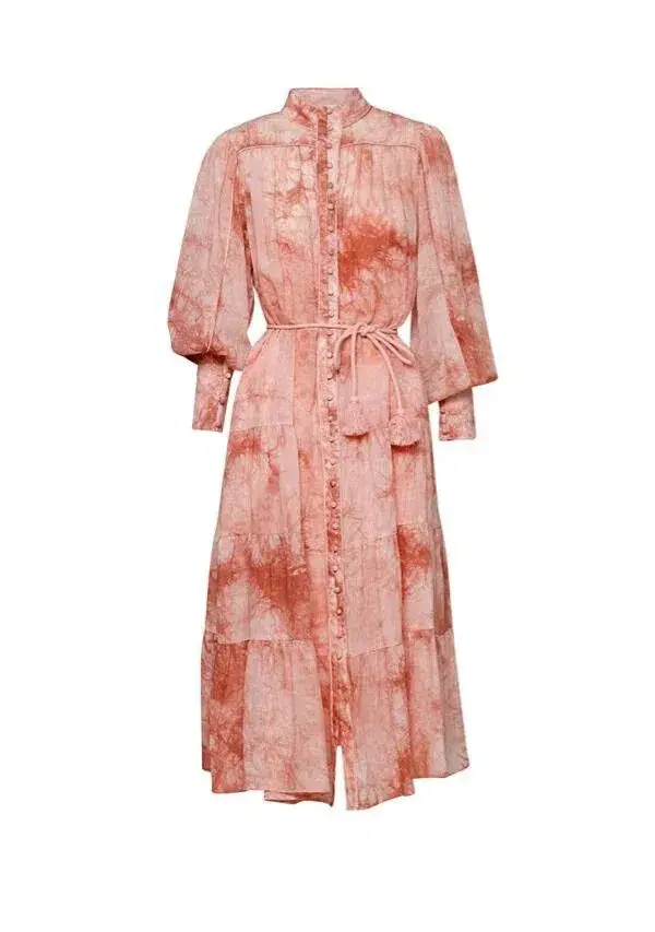 Ministry of Style High Tide Tie Dye Midi Dress Print Size AU 8 - Image 4